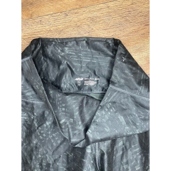 Aerie Chill. Play. Move leggings size medium Dark Green Pants Mesh Cut Out - Picture 3 of 7